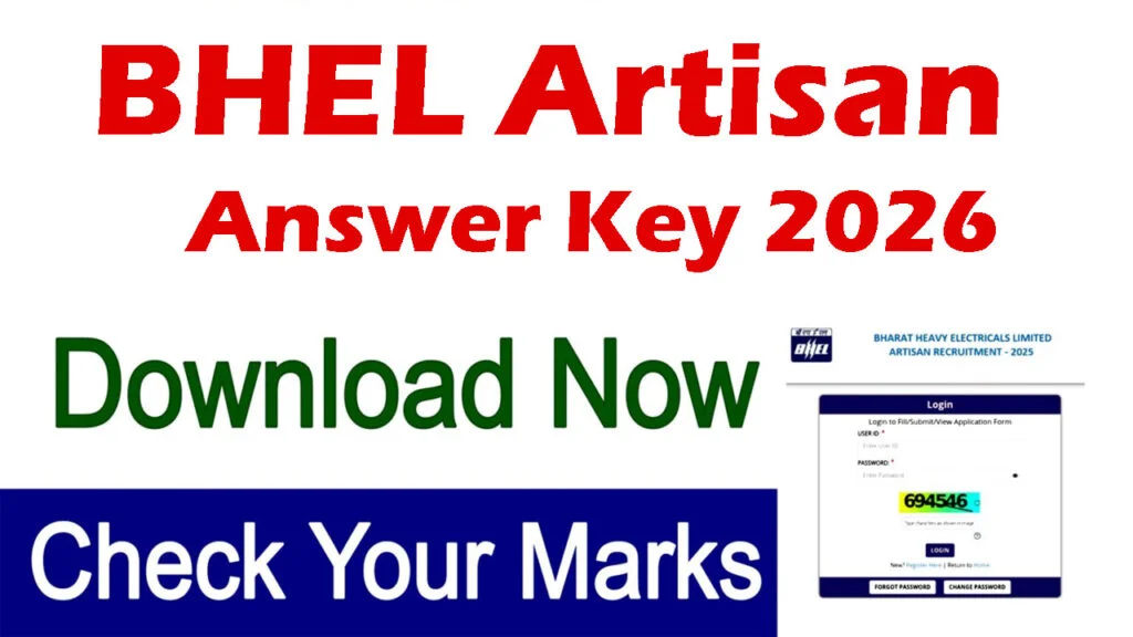 BHEL Artisan Answer Key 2026 Out
