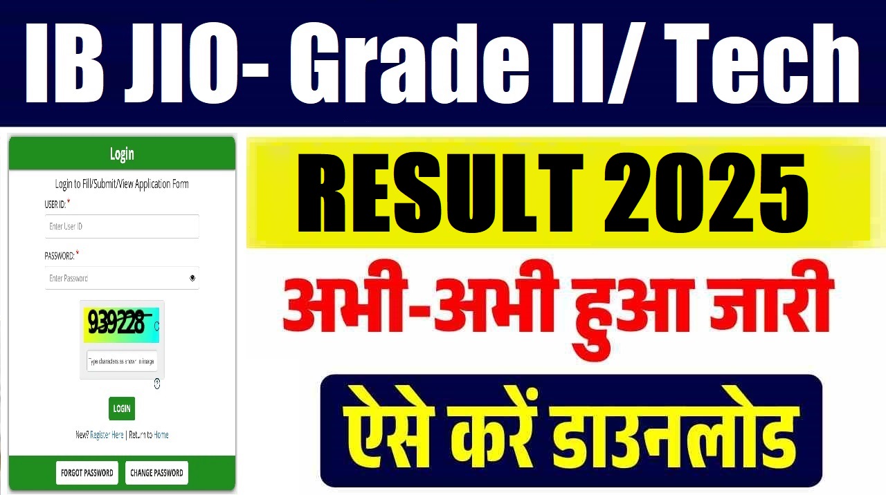 IB JIO-II Tech Result 2026 Out