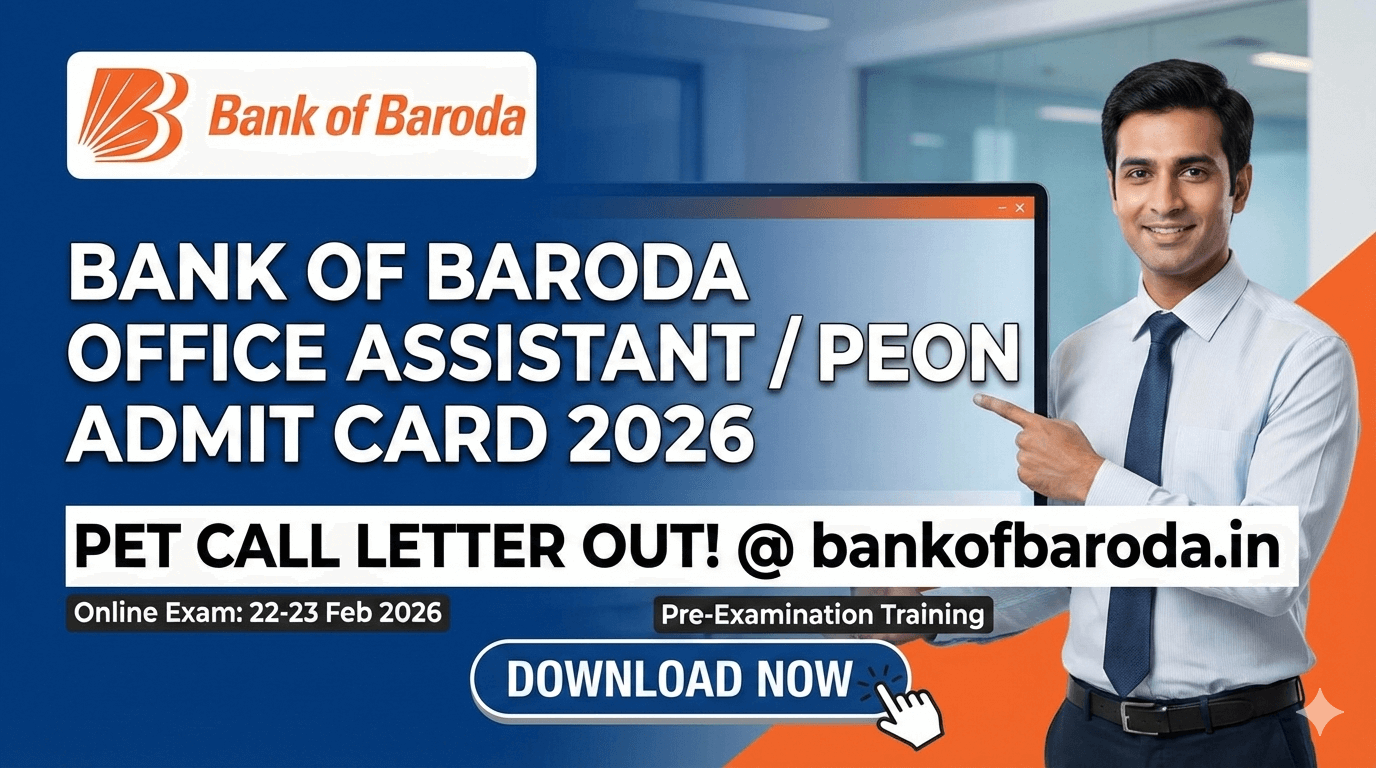 Bank of Baroda Office Admit Card