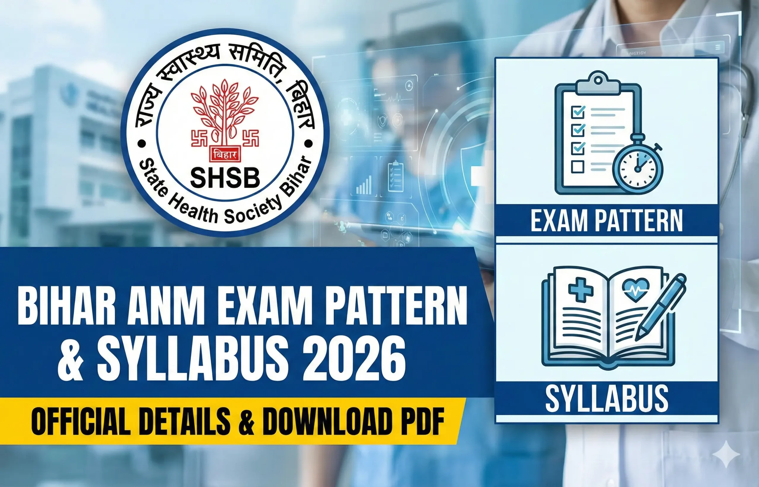 Bihar ANM Exam Pattern and Syllabus