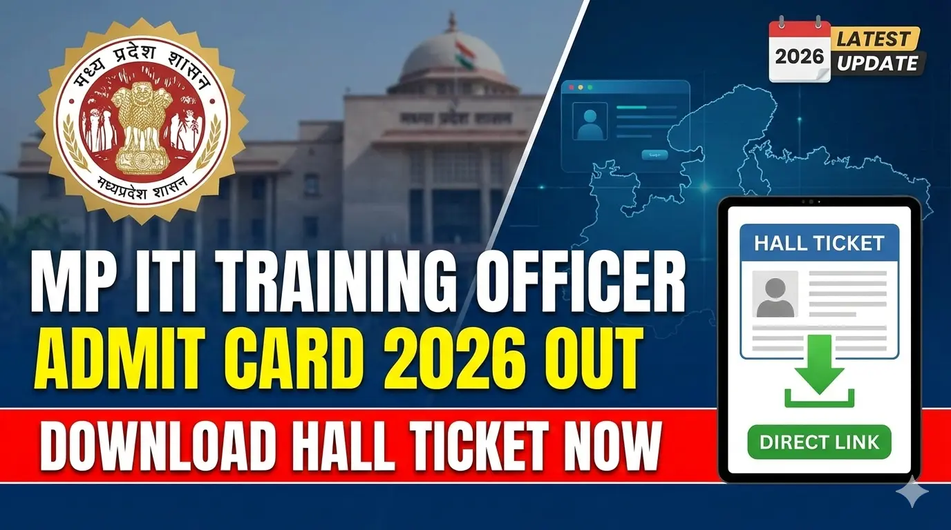 MP ITI Training Officer Admit Card