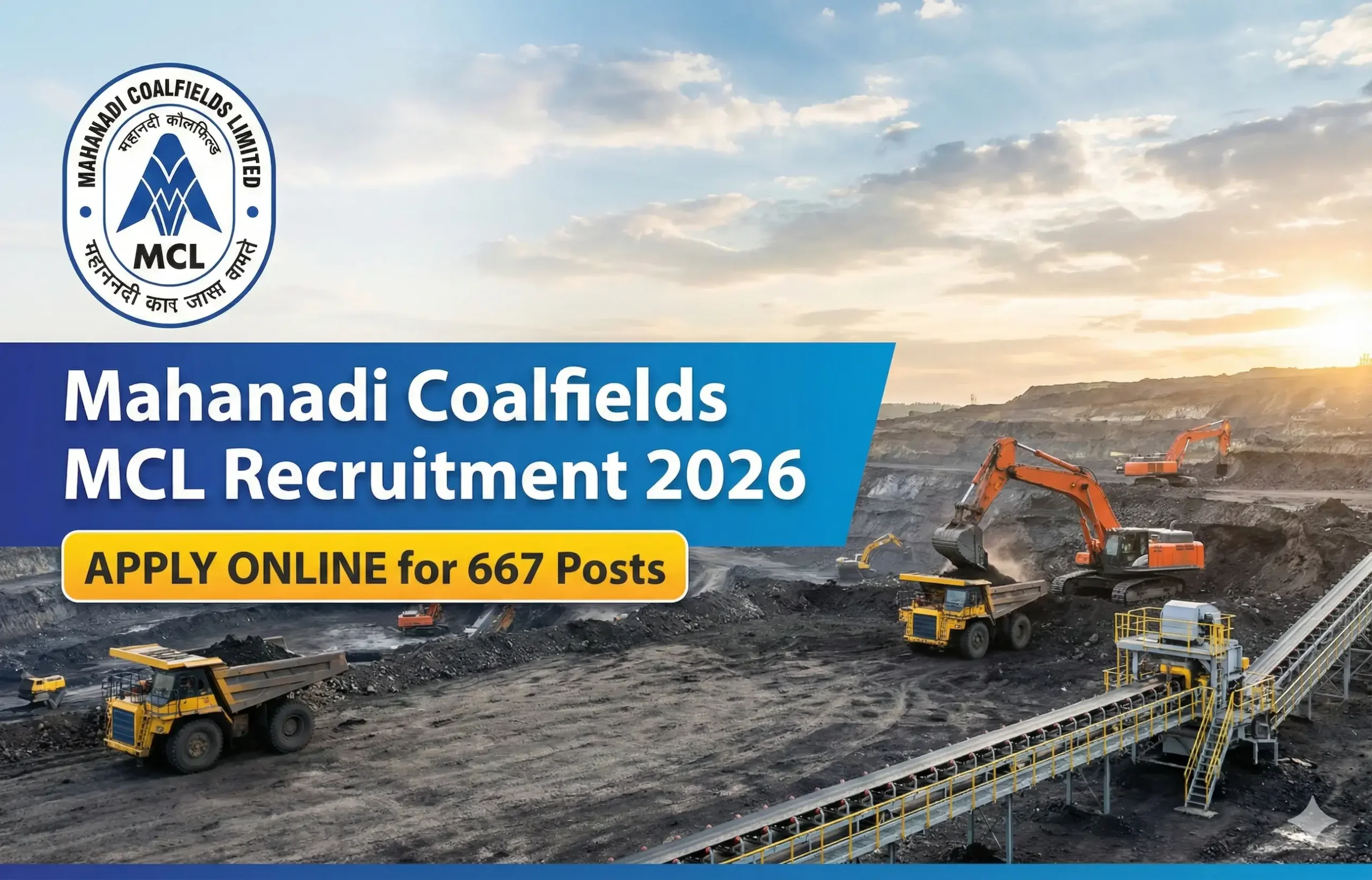 Mahanadi Coalfields MCL Recruitment 2026 Apply Online for 667 Posts