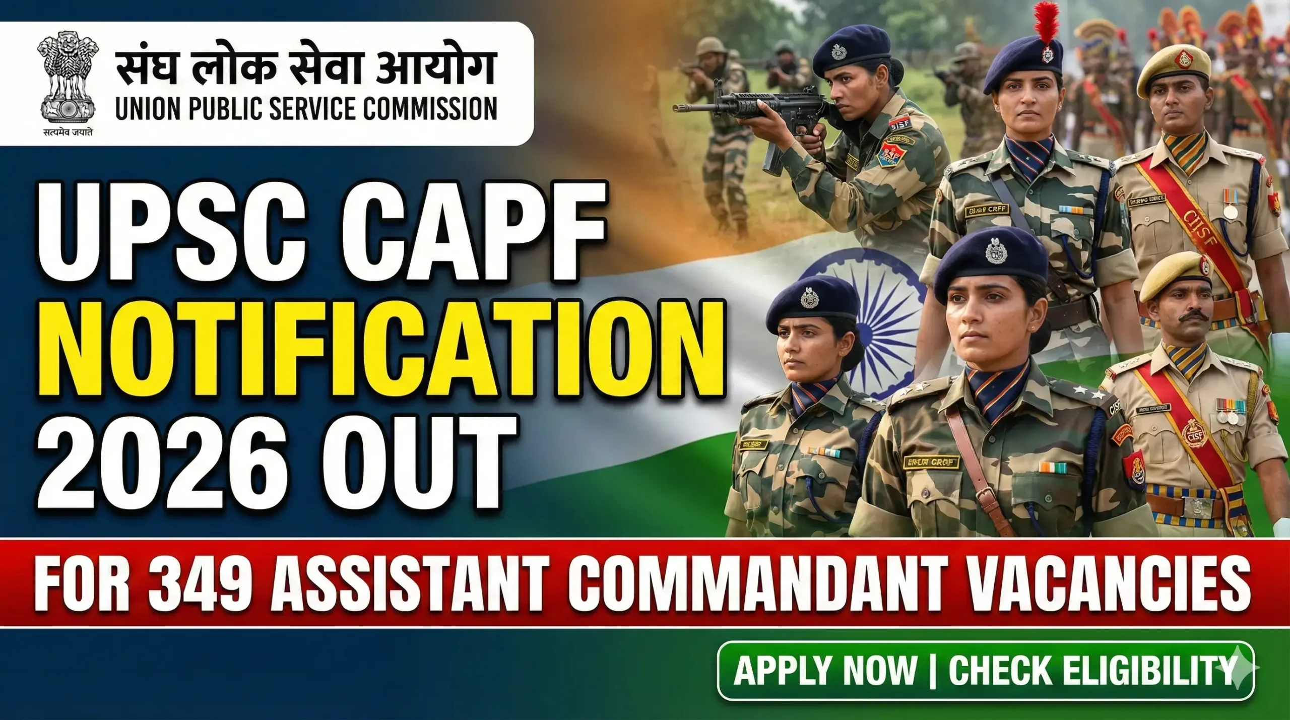 UPSC CAPF Notification 2026