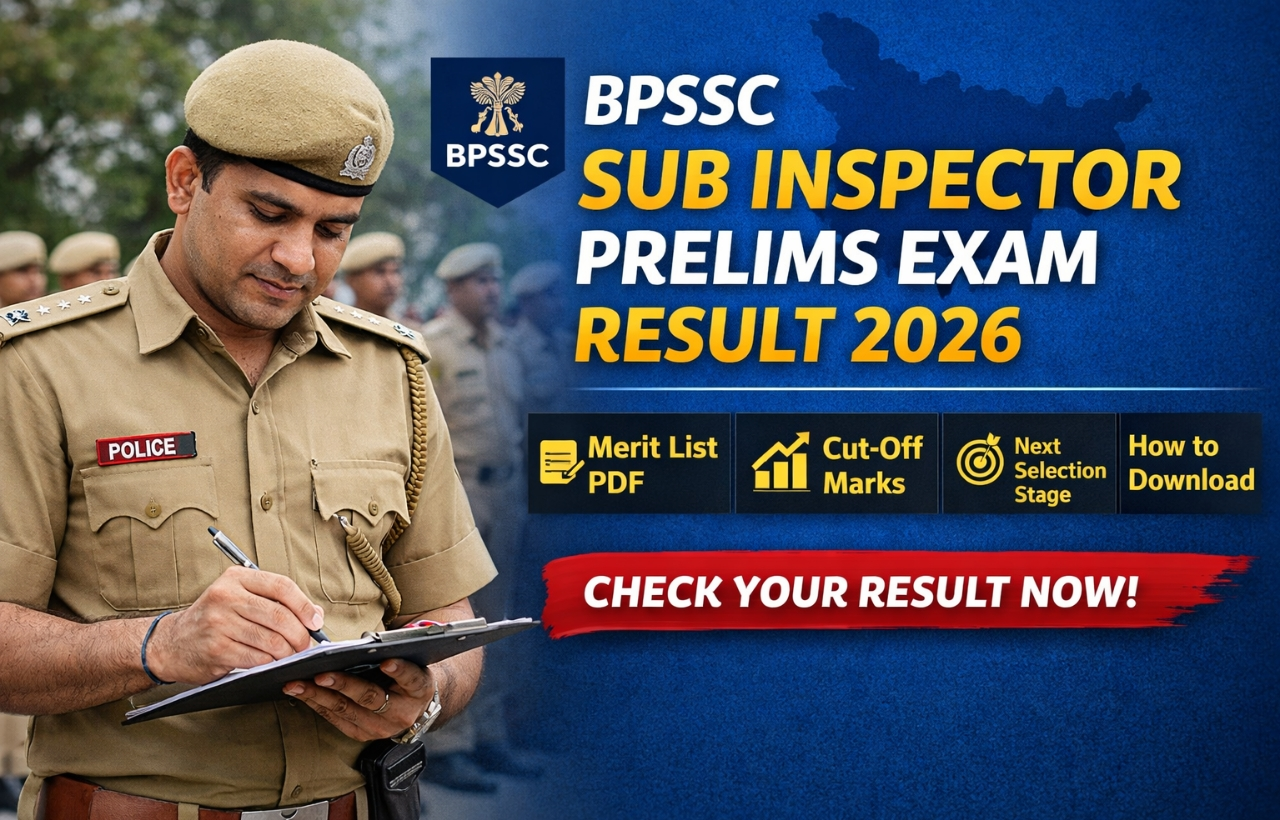 BPSSC Sub Inspector Prelims Exam Result 2026