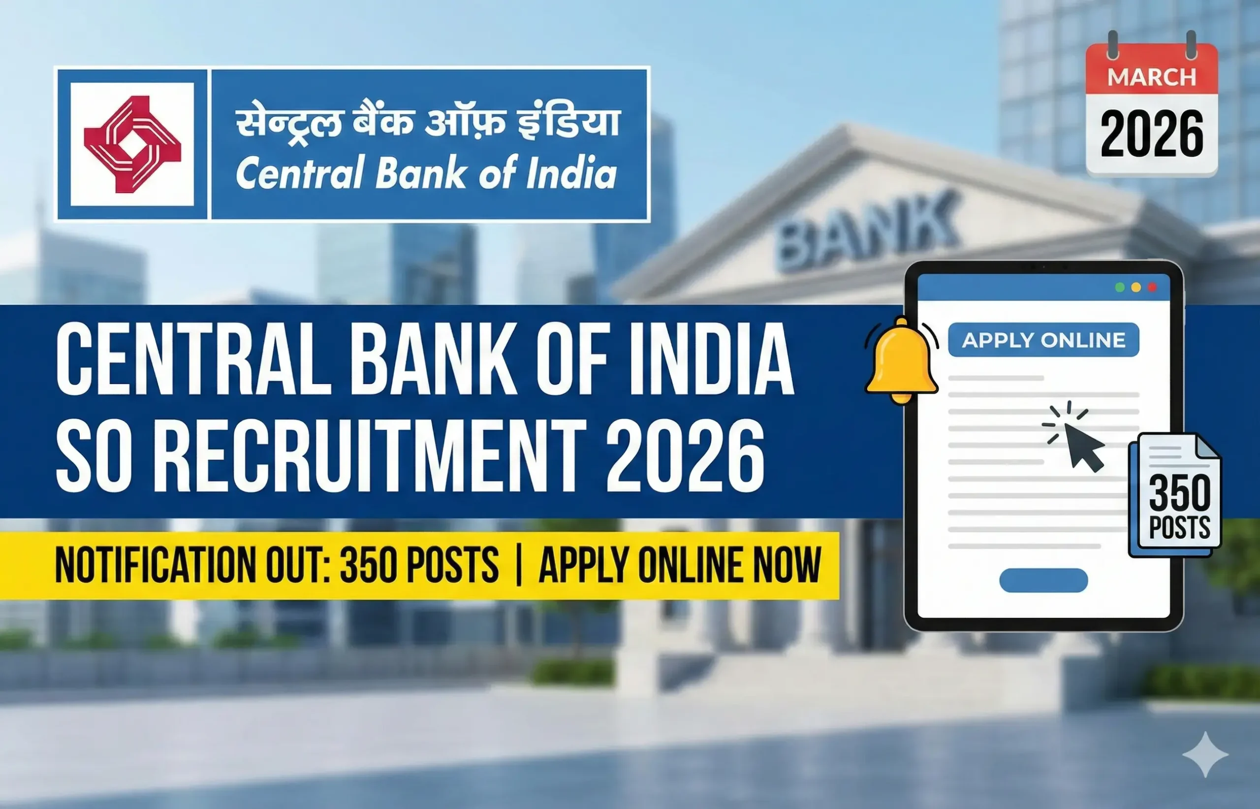 Central Bank of India SO Recruitment 2026