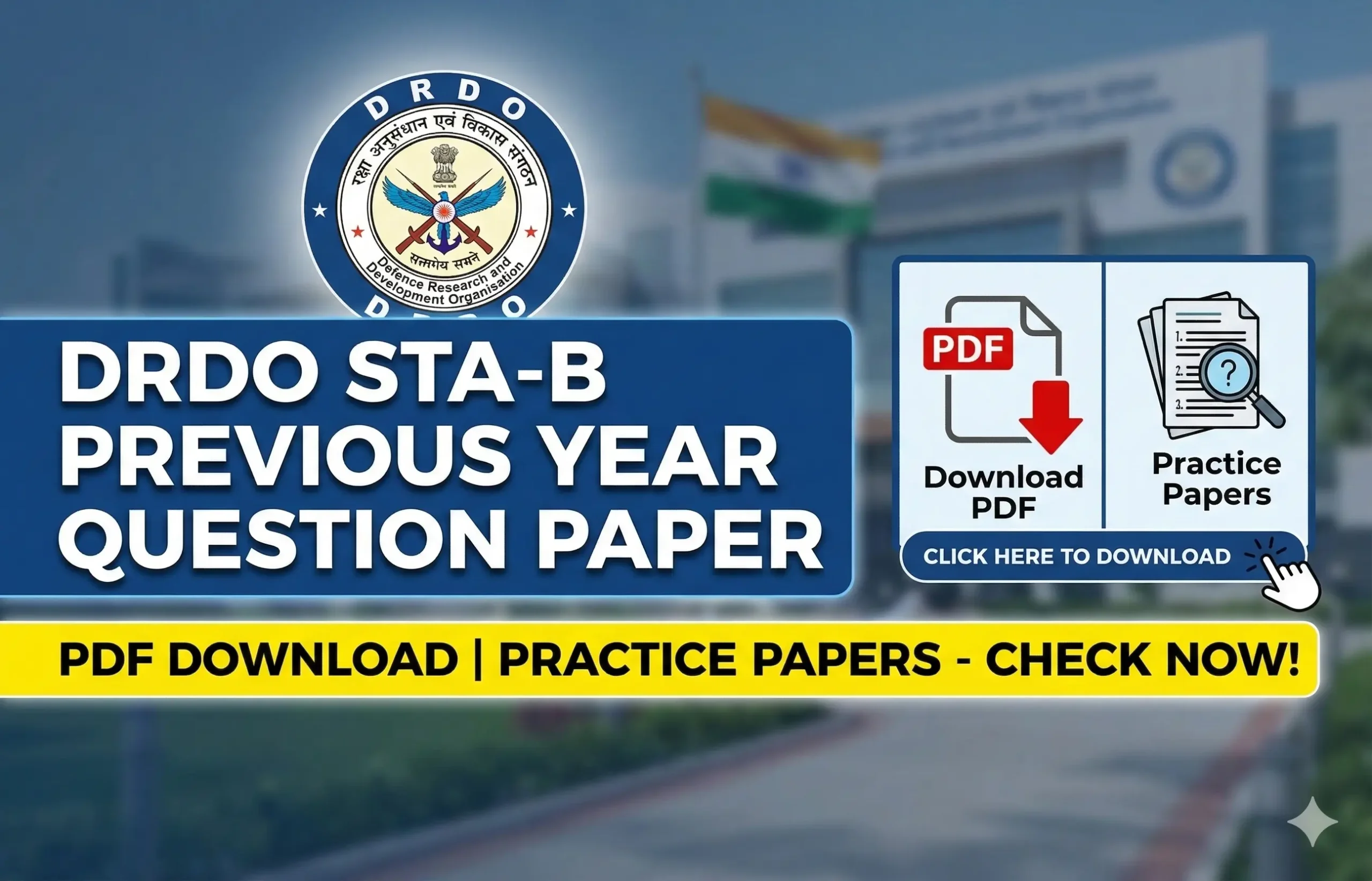 DRDO STA-B Previous Year Question Paper PDF Download