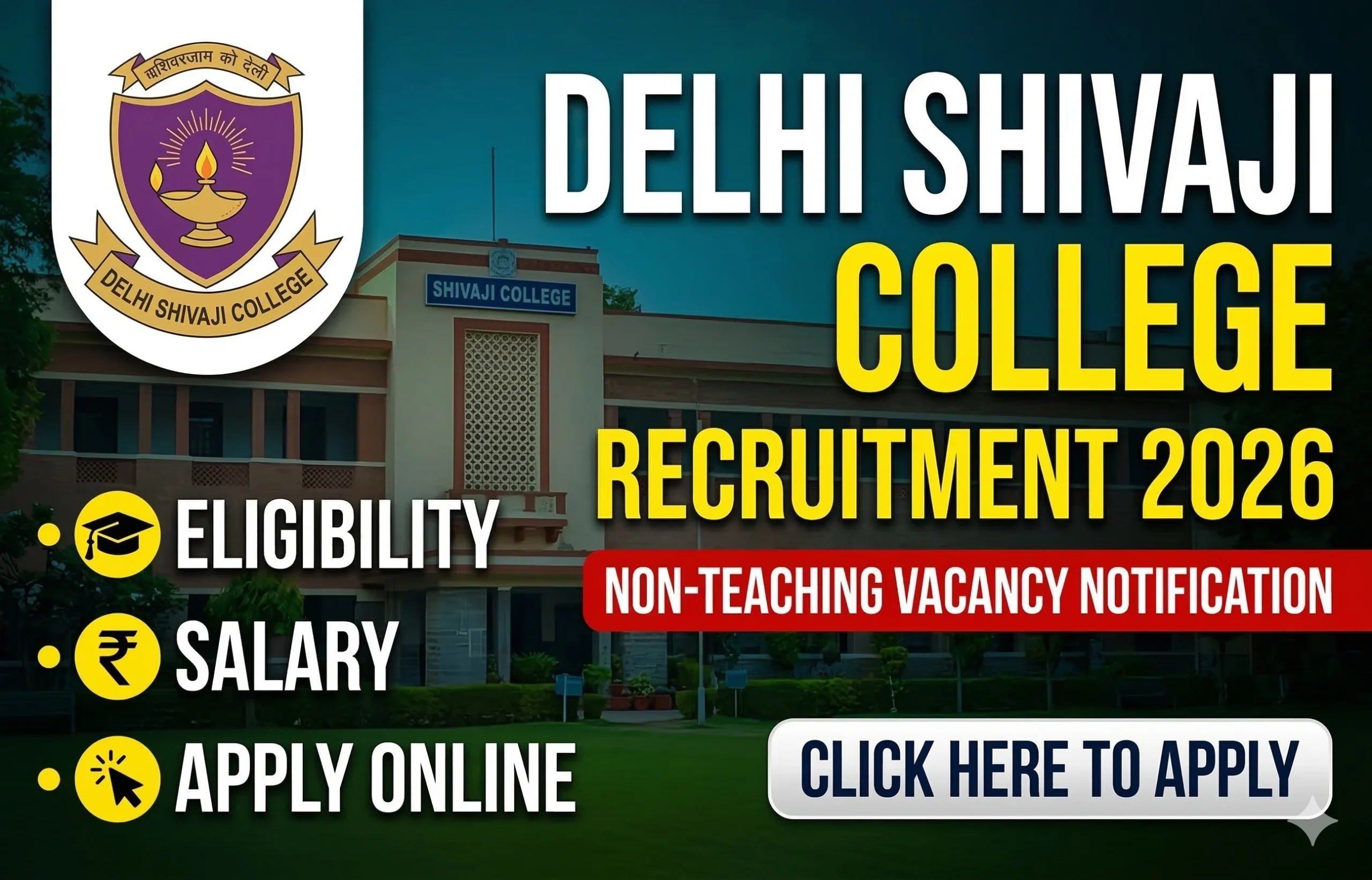 Delhi Shivaji College Recruitment 2026