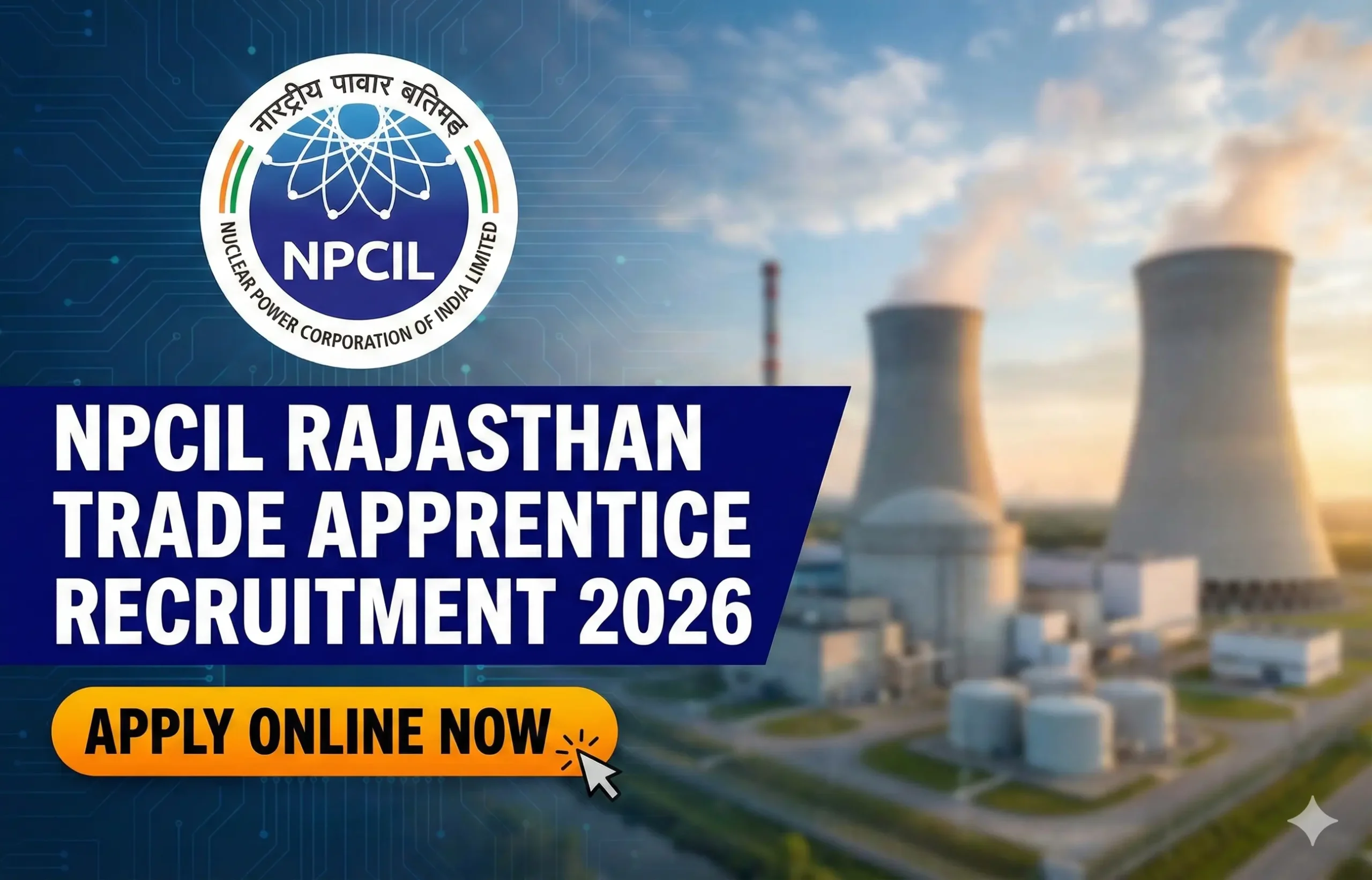 NPCIL Rajasthan Trade Apprentice Recruitment