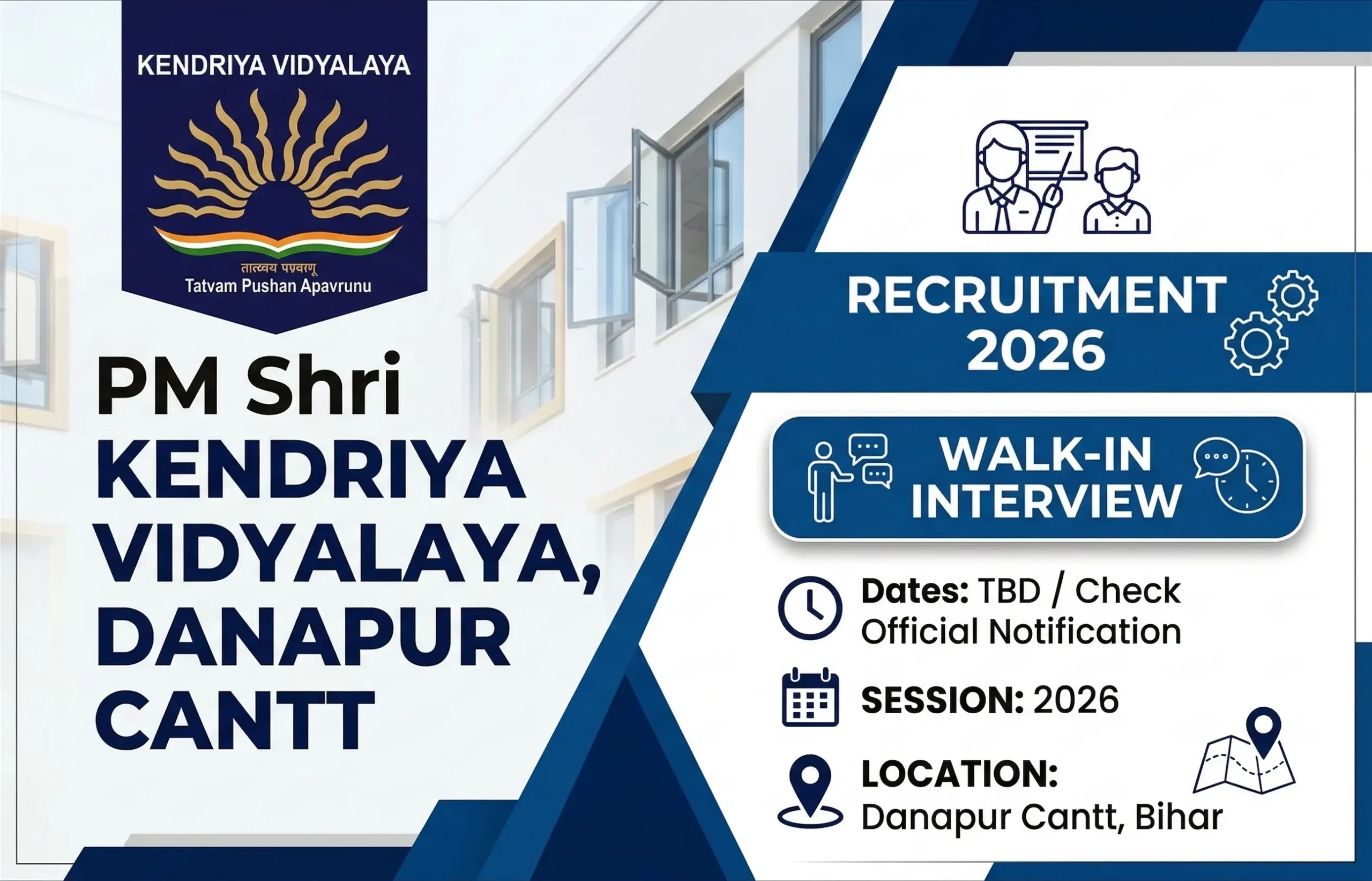 PM Shri Kendriya Vidyalaya Danapur Cantt Recruitment