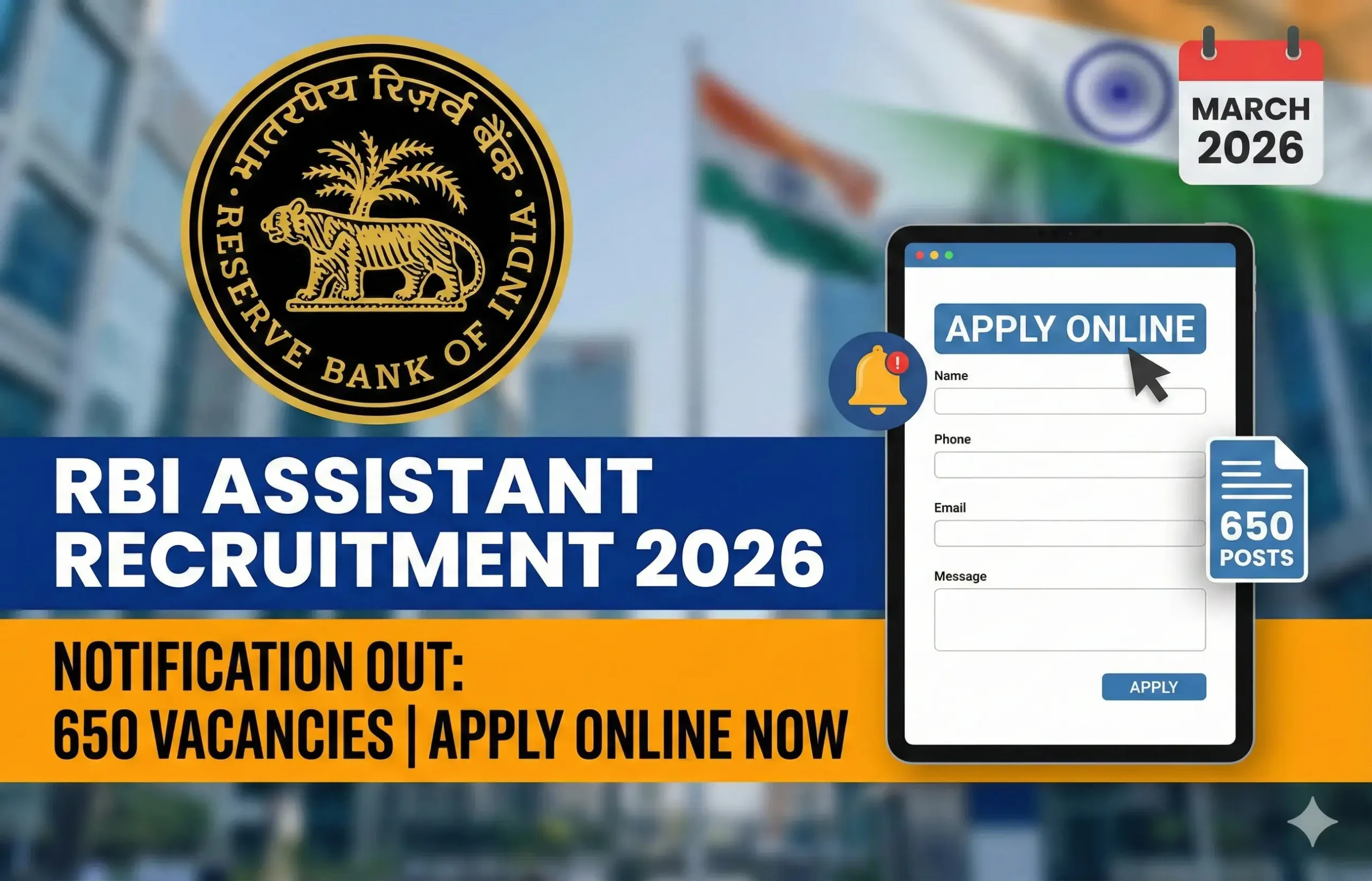 RBI Assistant Recruitment 2026
