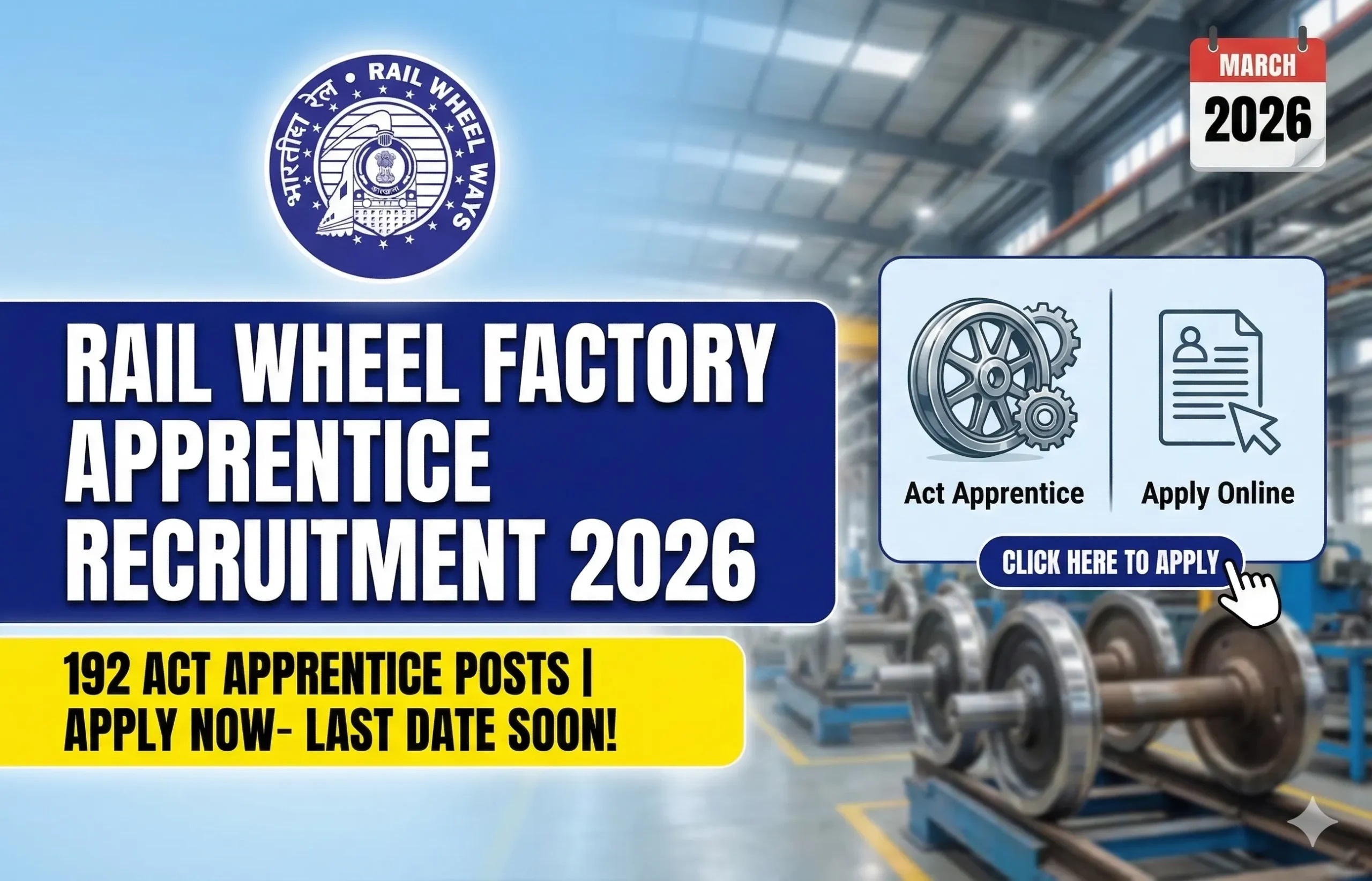 Rail Wheel Factory Apprentice Recruitment 2026