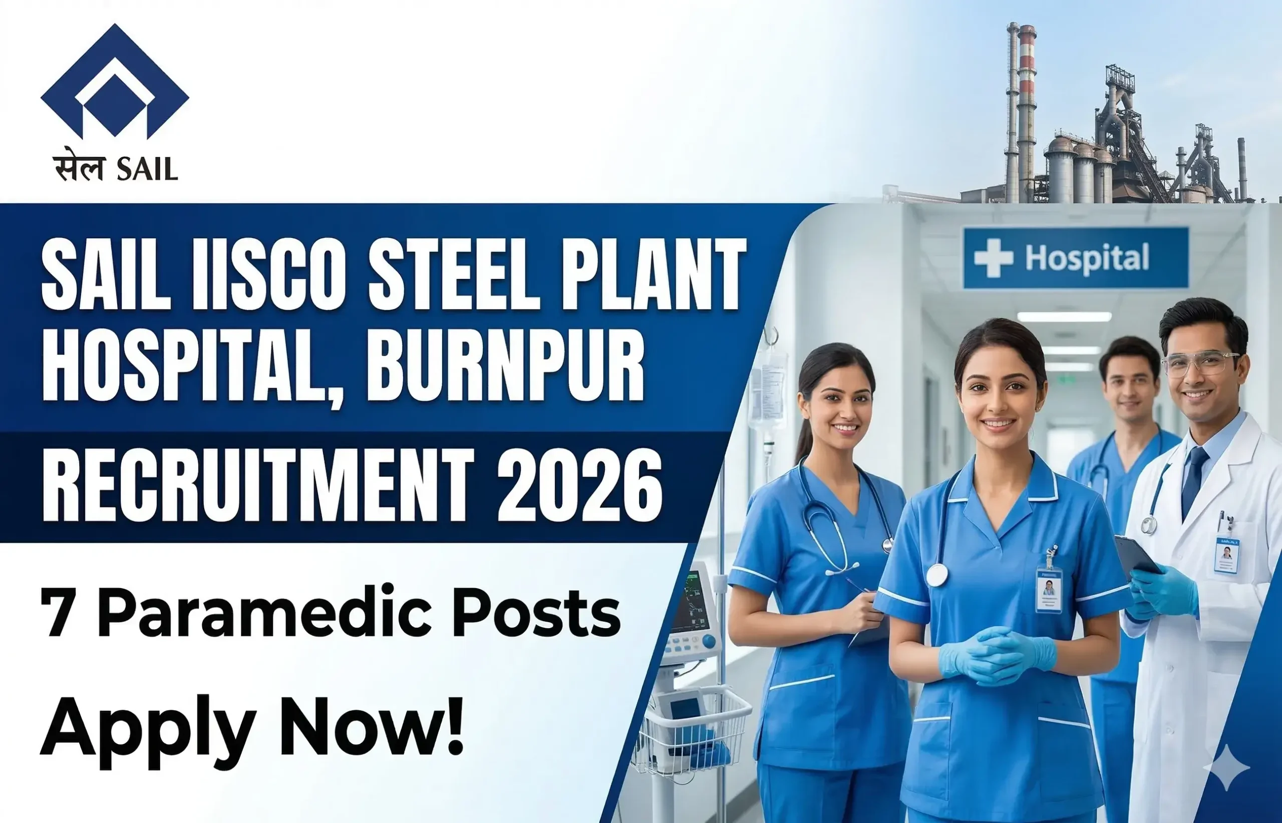 SAIL IISCO Steel Plant Burnpur Hospital Recruitment 2026