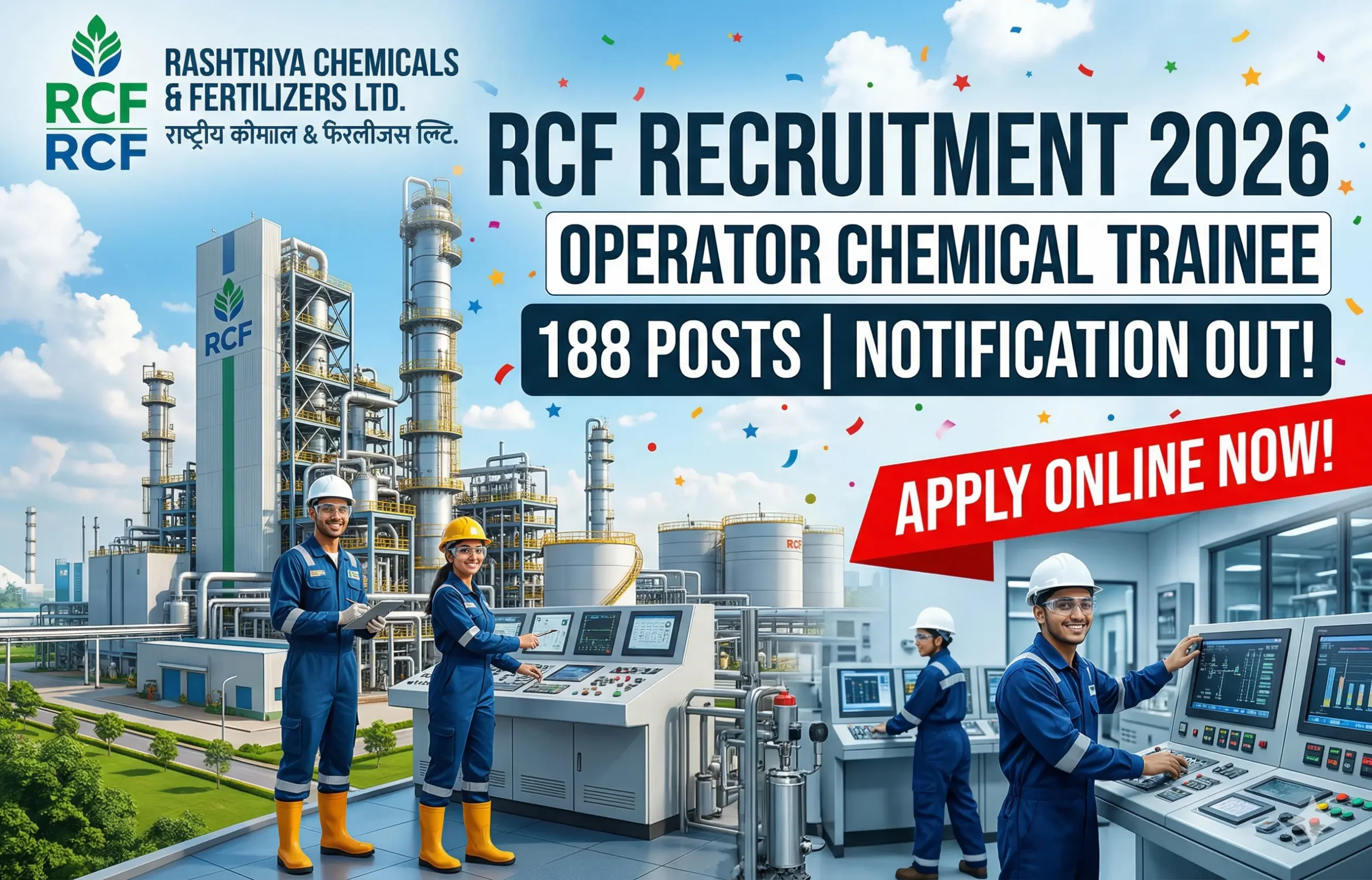 RCF Operator Chemical Trainee Recruitment 2026