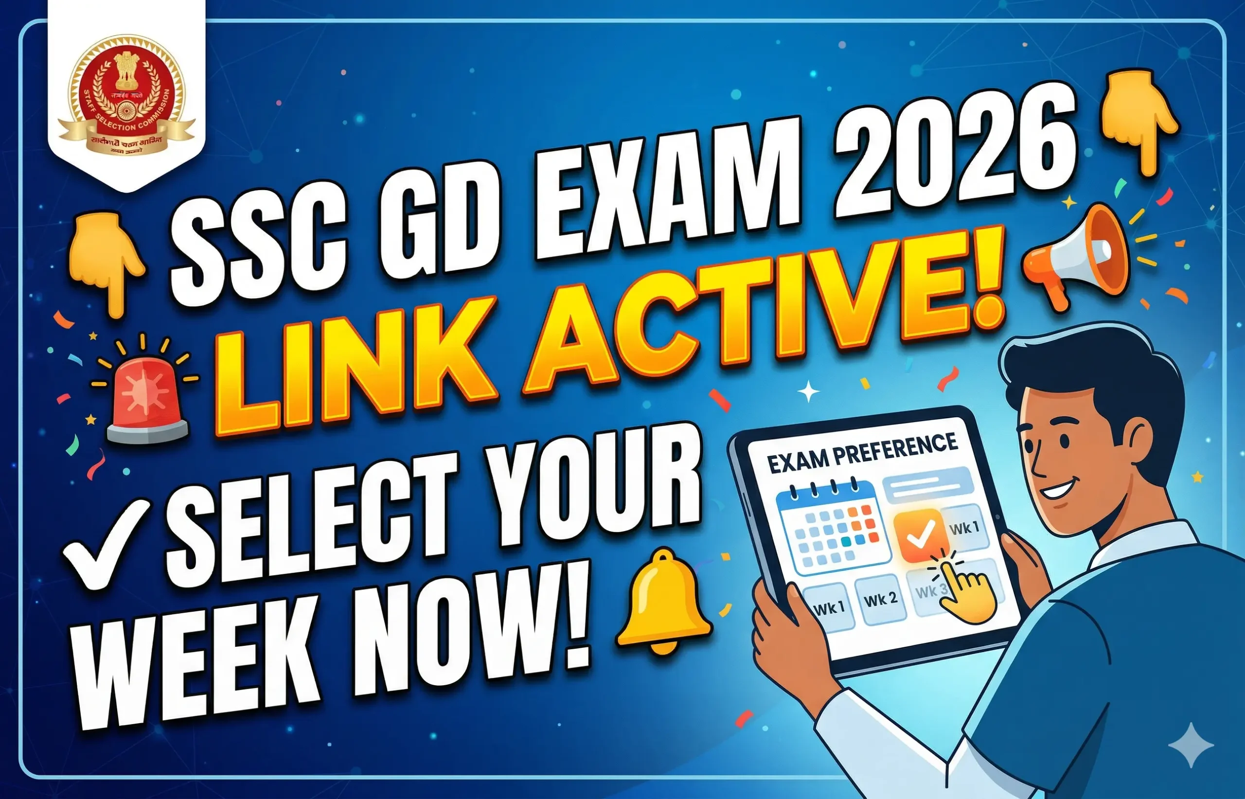 SSC GD Exam Week Preference 2026